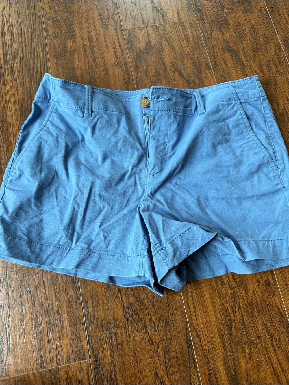 Women's Blue Casual Cotton Shorts